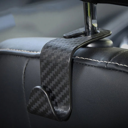 Carbon Fiber Car Headrest Hooks – 4 Pieces