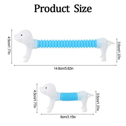 10-Piece Dog Pop Tube Toy Set