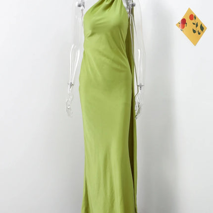 Ribbon Halter Maxi Dress
