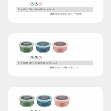 Stainless Steel Food Storage Bowl