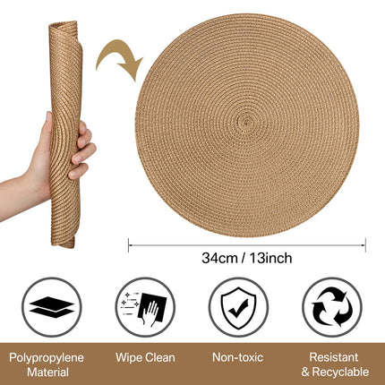 Round Woven Placemat Set