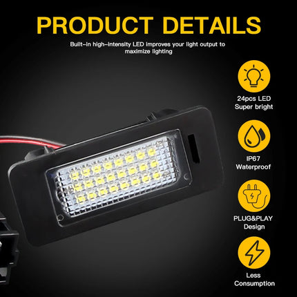 White LED License Plate Lights