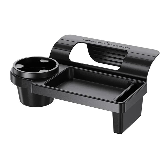 Multifunctional Car Side Door Hanging Organizer with Cup Holder Black