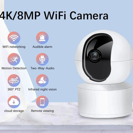 8MP 4K PTZ Wi-Fi Security Camera