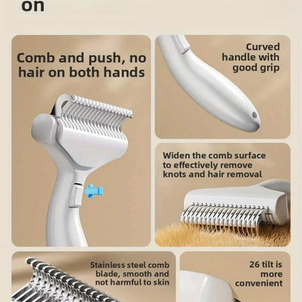 Curved Stainless Steel Pet Comb