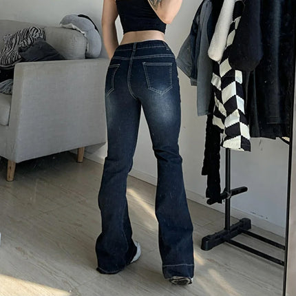Vintage Low-Waist Flared Jeans