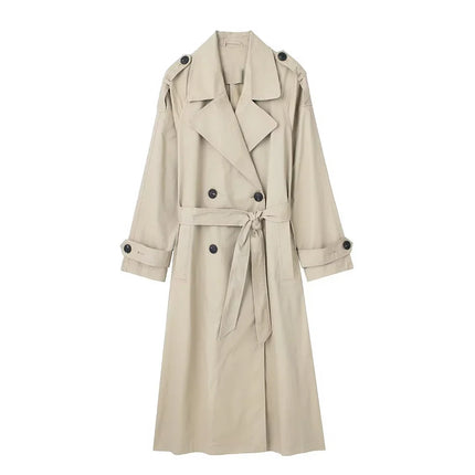 Women's Belted Double-Breasted Trench Coat