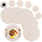 6Pcs 33.5CM Beige 1 / 6 Mats 6 Coaster