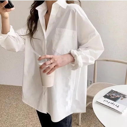 Women's White Loose-Fit Shirt