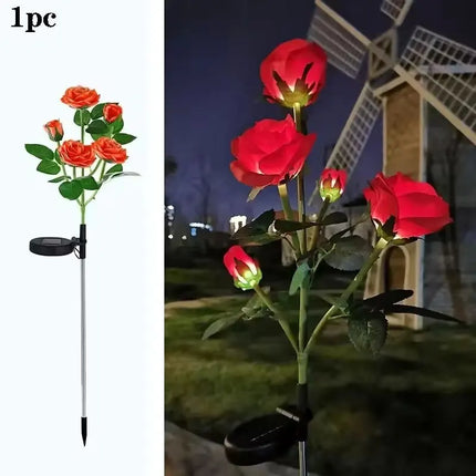 Solar Rose Flower Garden Light