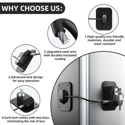 Refrigerator Safety Lock with Key