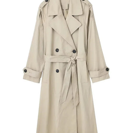 Women's Belted Double-Breasted Trench Coat