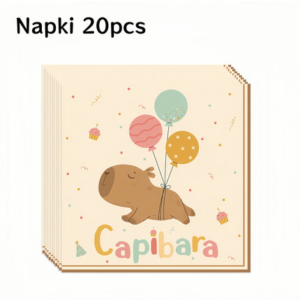 Capybara Party Tableware Set