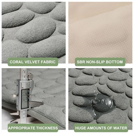 Cobblestone Embossed Bath Mat