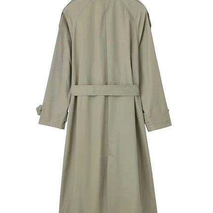 Women's Belted Double-Breasted Trench Coat