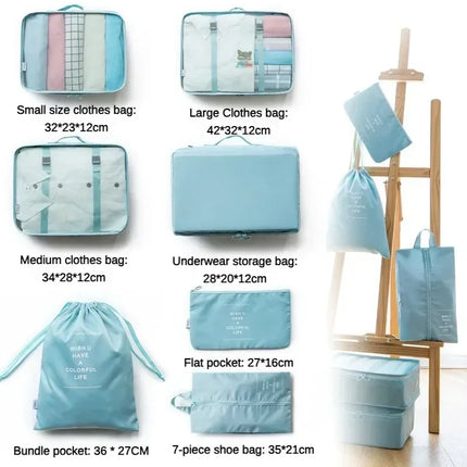7-Piece Travel Packing Organizer Set