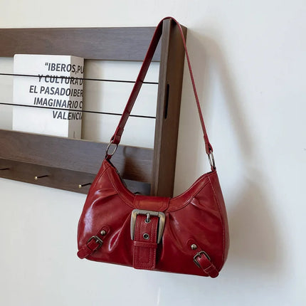 Pleated Retro Shoulder Bag