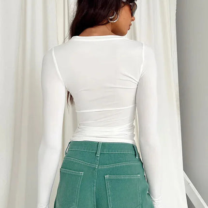 Women's Long Sleeve Crop Top