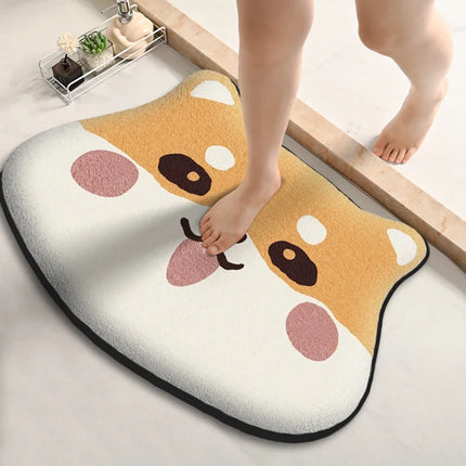 Thick Flannel Absorbent Bathroom Mat
