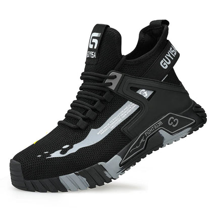 High-Top Steel Toe Safety Work Boots