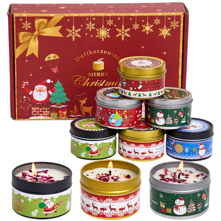 Christmas Scented Soy Wax Candle Set