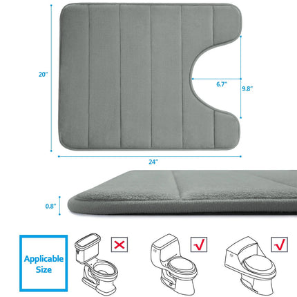 U-Shape Memory Foam Bathroom Mat