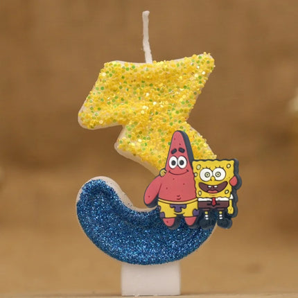 Cartoon Number Birthday Candles