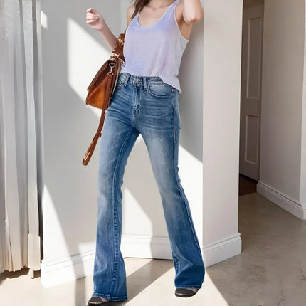 High-Waist Flared Jeans