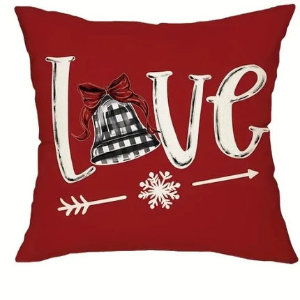 Red Christmas Pillow Cover