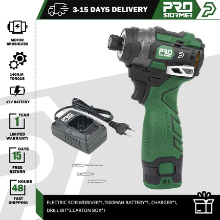 17V Brushless Electric Screwdriver