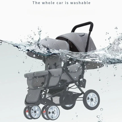 Lightweight Tandem Twin Baby Stroller