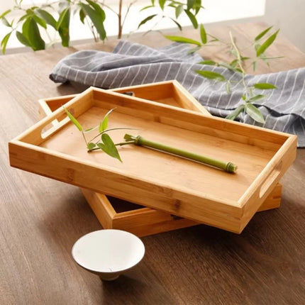 Rectangular Bamboo Storage Tray