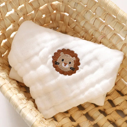 6-Layer Cotton Embroidered Baby Burp Cloth