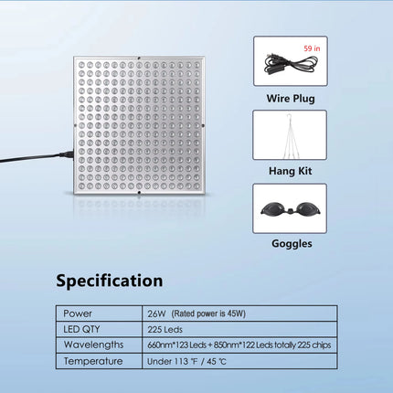 LED Red Light Therapy Panel