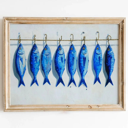Pink Sardine Canvas Wall Art