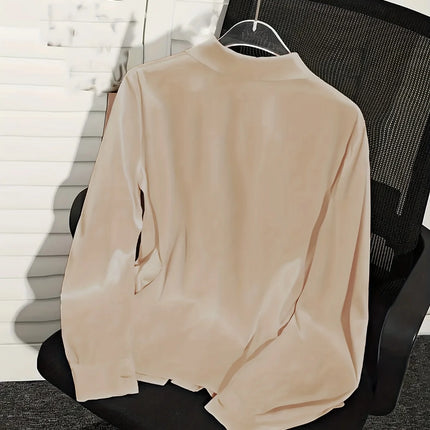 Women's Plus-Size Satin Blouse