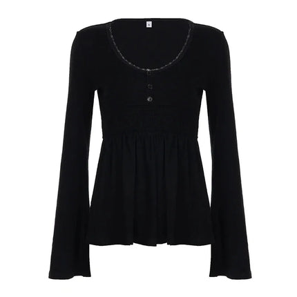 Women's Lace Trim V-Neck Top