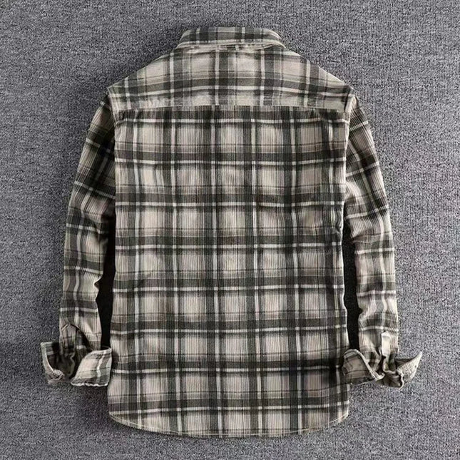 Men’s Plaid Corduroy Shirt