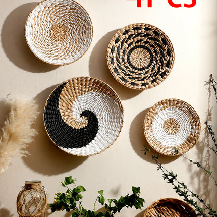 Boho Woven Wall Basket Decor