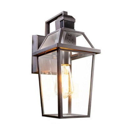 Wi-Fi Smart Home Motion-Sensing Hardwired Black LED Coach Light