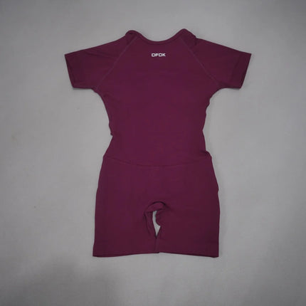 Women's Short-Sleeve Open-Back Yoga Jumpsuit