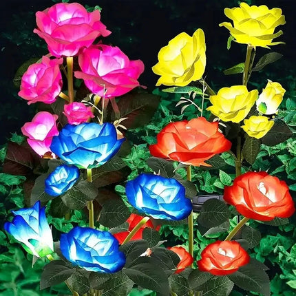 Solar Rose Flower Garden Light