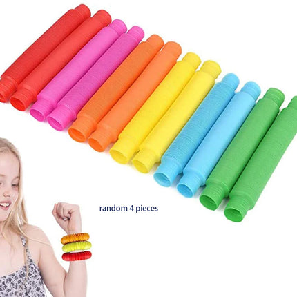 4-Pack Mini Pop Tube Fidget Toys