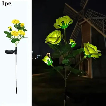 Solar Rose Flower Garden Light