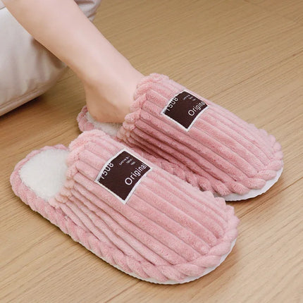 Warm Corduroy Winter Slippers