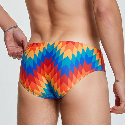 Men's Geometric Print Swim Briefs