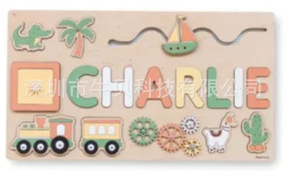 Puzzle Board Wooden Names