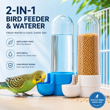 Hanging Bird Feeder & Water Dispenser