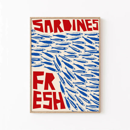 Pink Sardine Canvas Wall Art