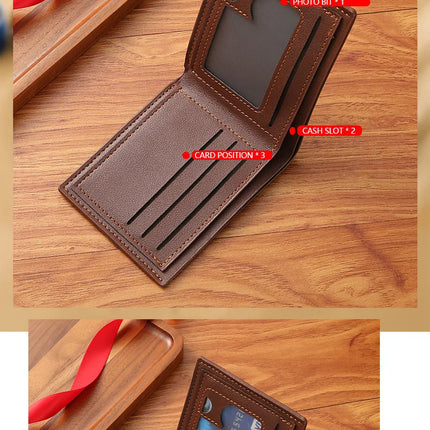 Fashionable Men's Bifold Short Wallet
